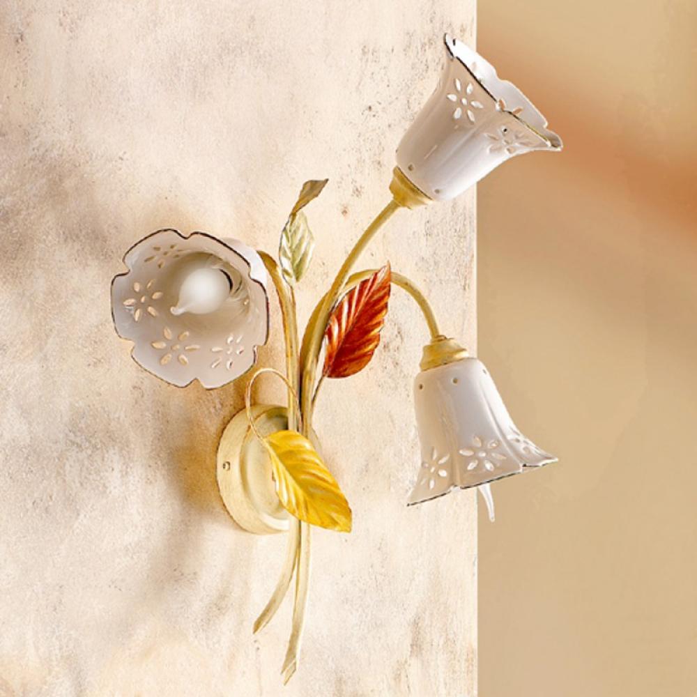 elegans diszes keramia mediterran fali lampa falikar toszkan stilusu festett diszitett luxus ceramiche borso szines bohem rusztikus lampak bezs haloszoba nappali folyoso lampak.jpg